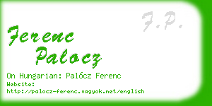 ferenc palocz business card