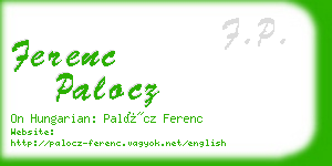 ferenc palocz business card